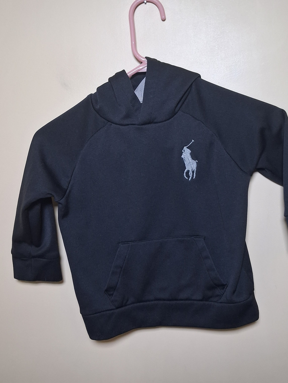 Polo Ralph Lauren Boy's Large Emblem Black Hoodie; Size 3T